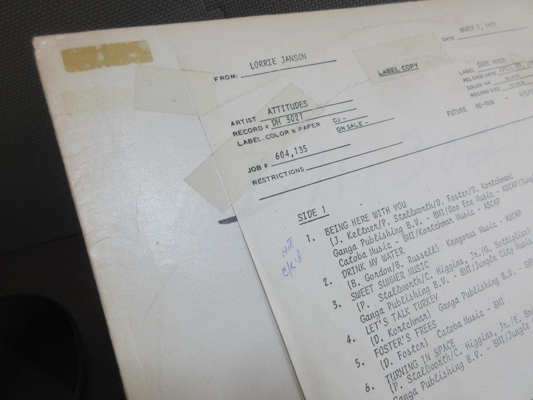 ★ATTITUDES/GOOD NEWS★アティチューズ◇Test Press