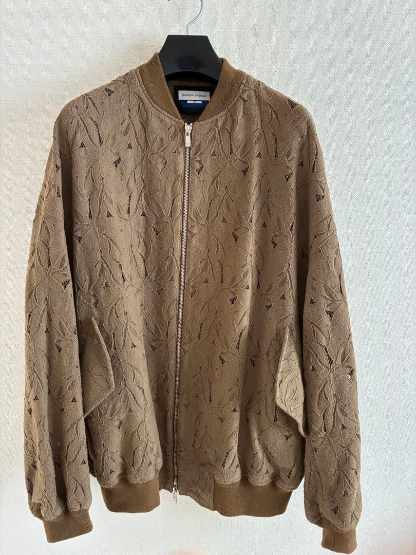 【MAISON SPECIAL】 リーフレースプライムオーバーボンバージャケット