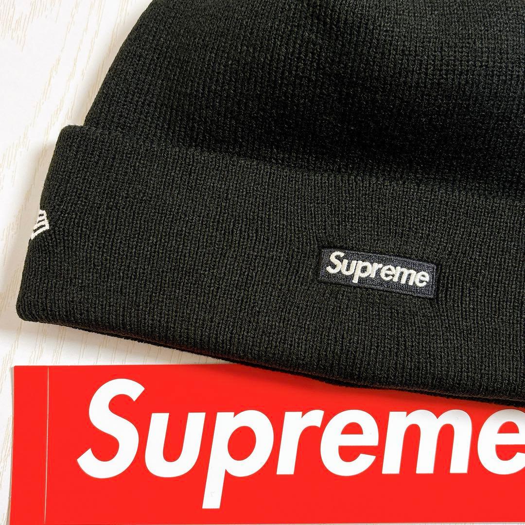 Supreme NEW ERA ニット帽　ツノ　デビル　Sロゴ　ブラック　黒