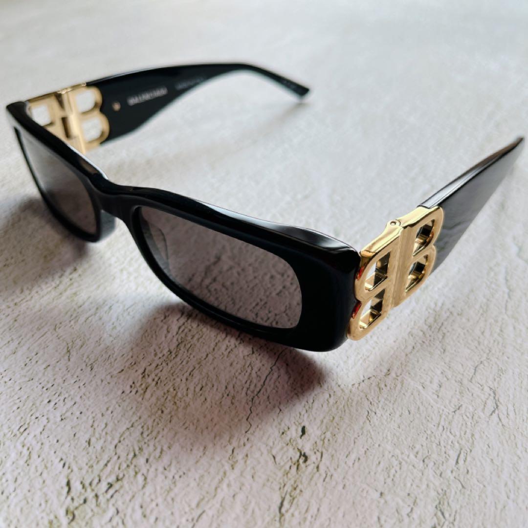 BALENCIAGA Dynasty スクエア サングラス ロゴテンプル
