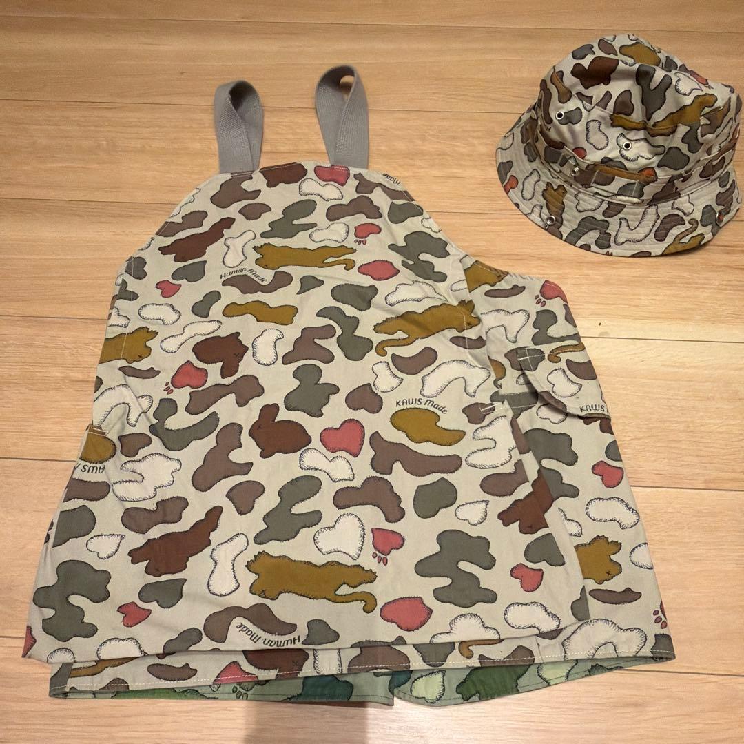 HUMAN MADE x KAWS 迷彩柄ベスト・ハットセット