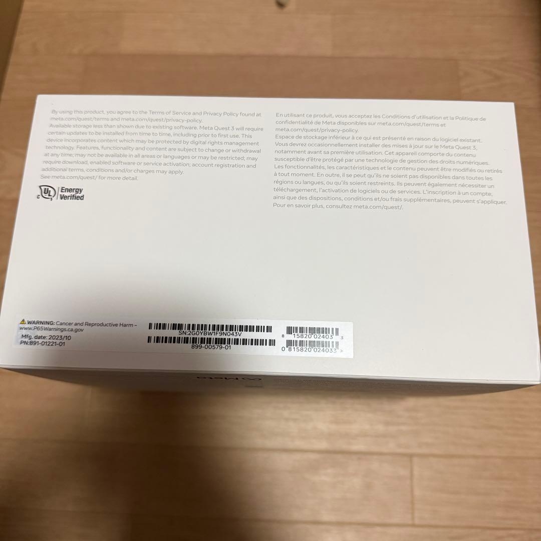 新品未開封品  Quest 3 128GB メタクエスト VR