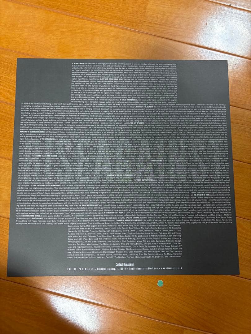 中古　Rise Against The Unraveling レコード