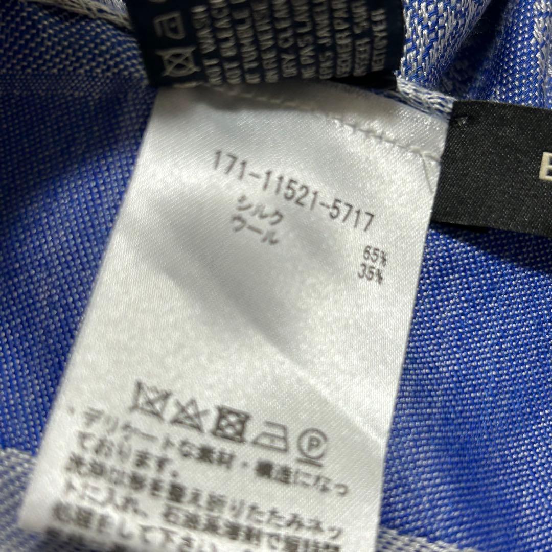 ETRO エトロ　ペイズリー柄 シルク混ウール 大判 ストールブルー レディース