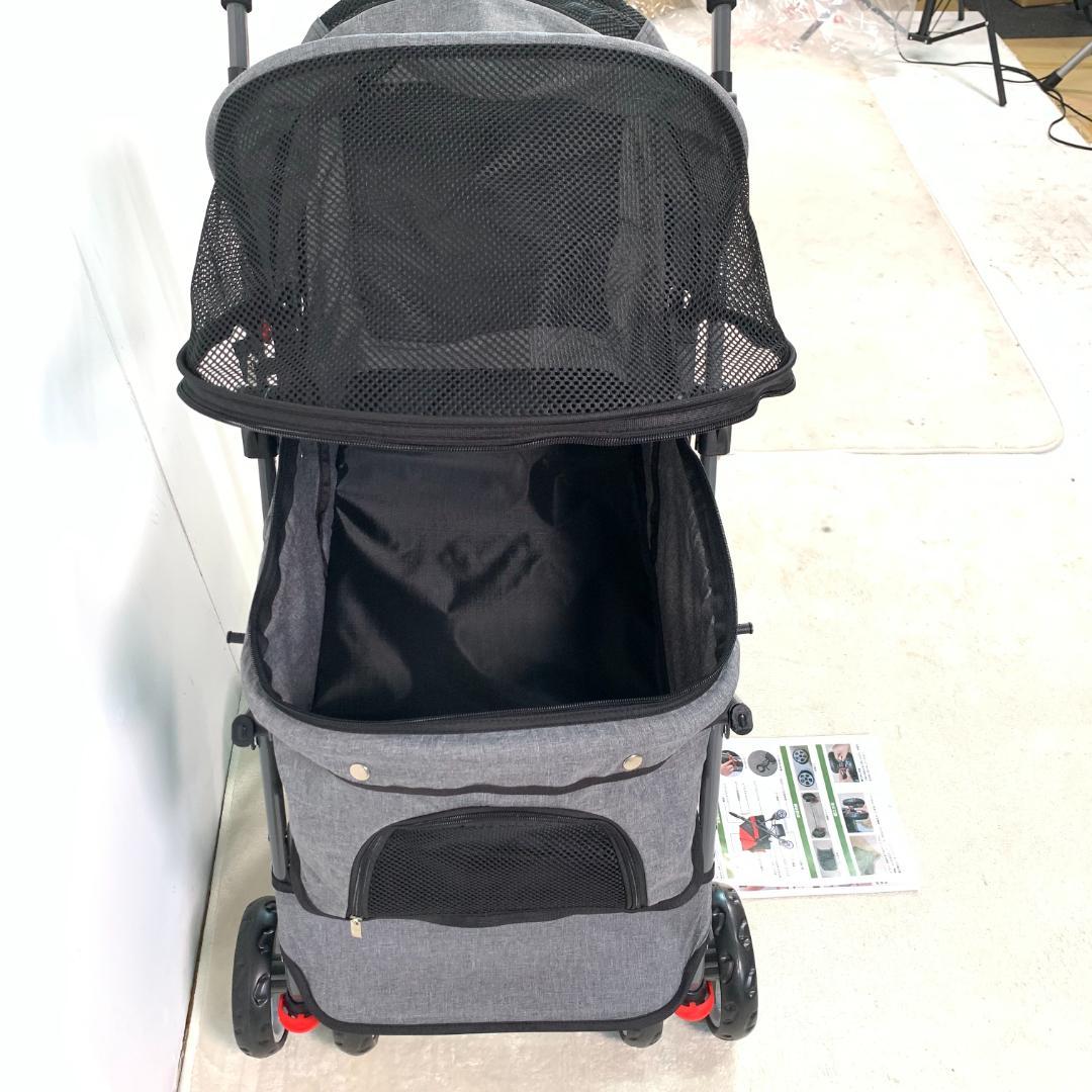 ペットカート バスケット 多頭 折りたたみ 飛び出し防止1166-160