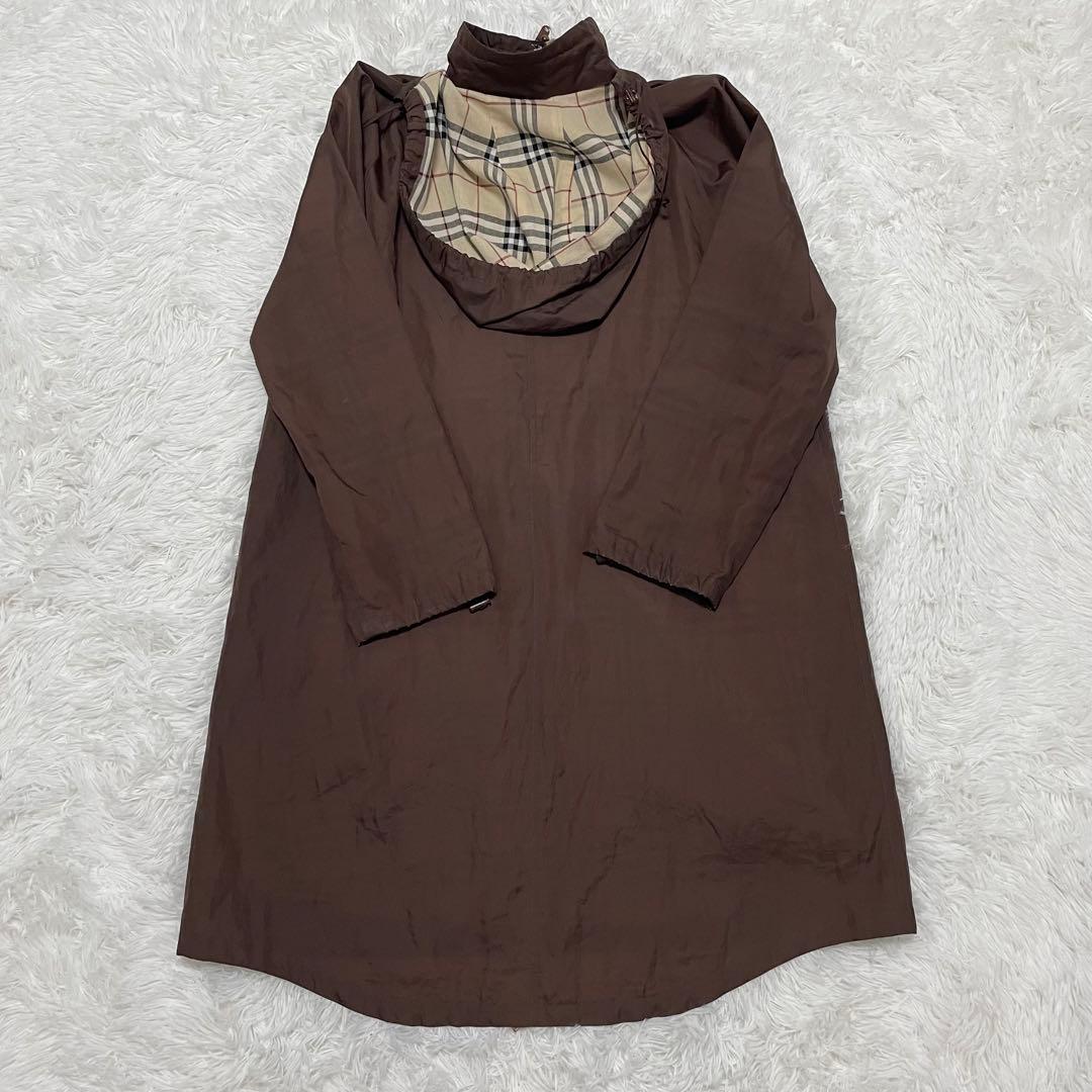 Burberry バーバリーロンドン　ナイロン　ノバチェック　コート　ブラウン