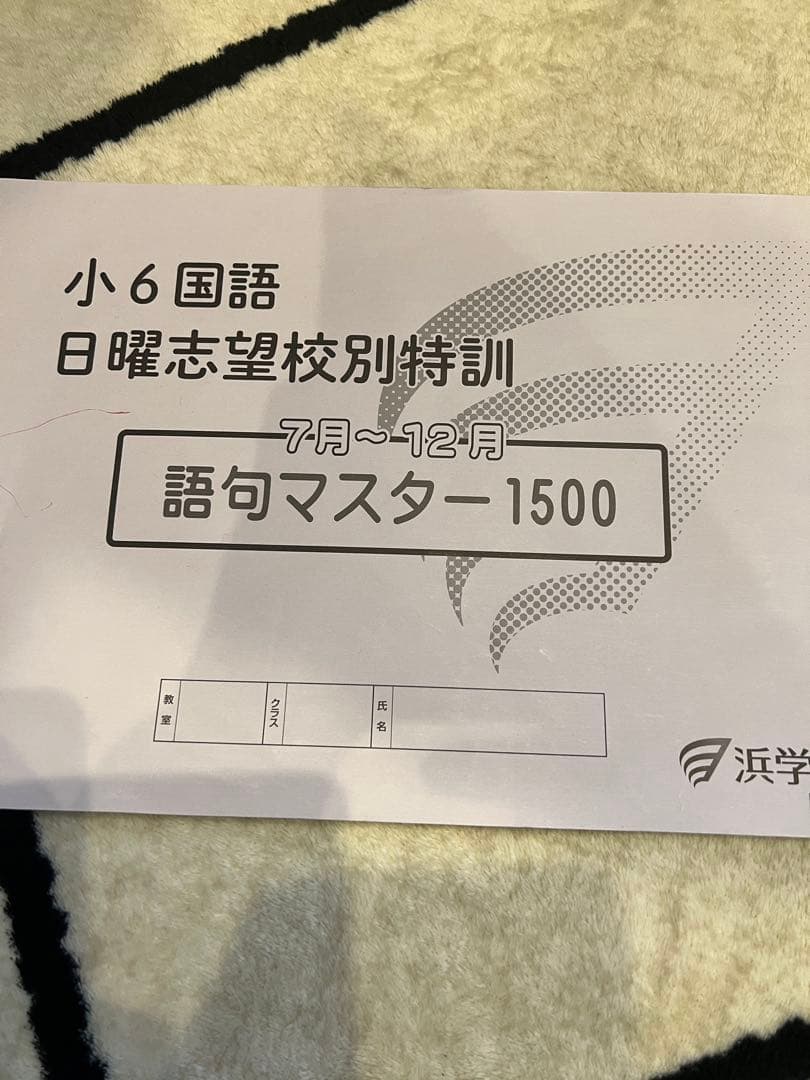 浜学園 小6算国理　日曜志望校別/入試直前特訓 問題集 男女難関/RDコース