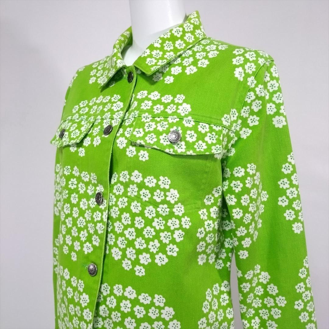 Marimekko puketti クロップドジャケット M グリーン 花柄22