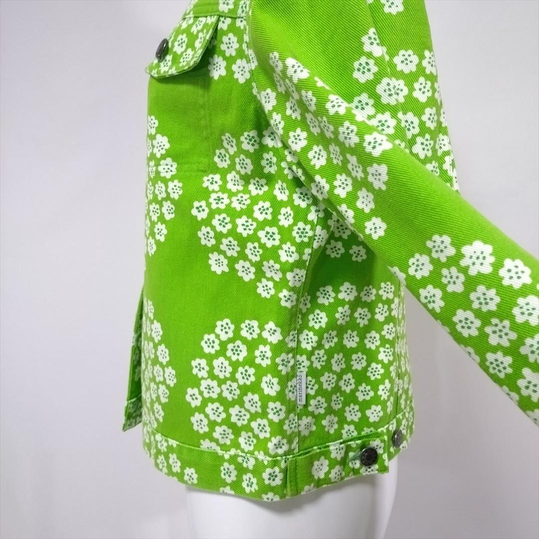 Marimekko puketti クロップドジャケット M グリーン 花柄22