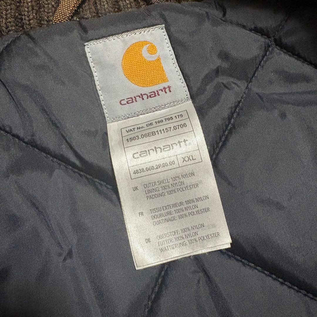 【N94】Carhartt 中綿ジャケット 迷彩 XXLビッグサイズリブネック