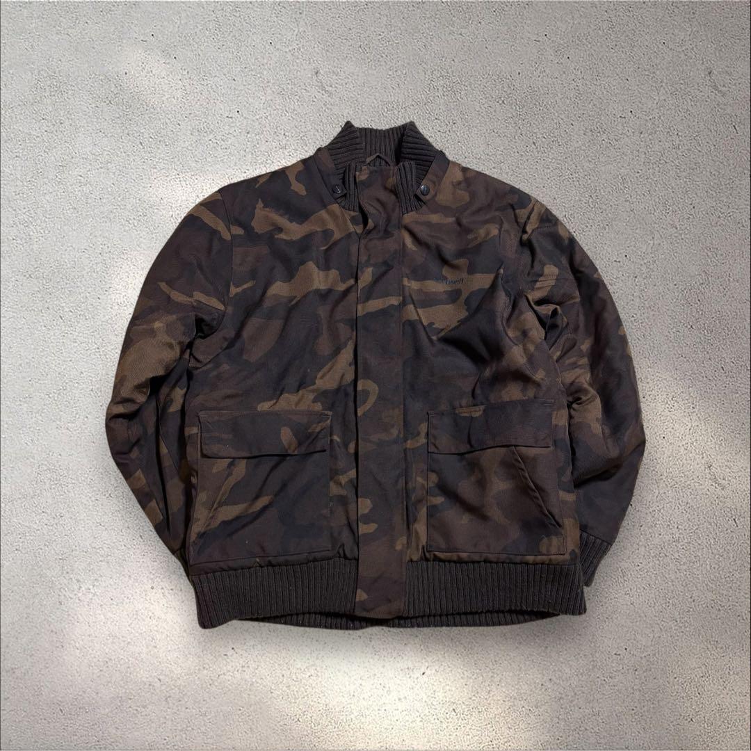 【N94】Carhartt 中綿ジャケット 迷彩 XXLビッグサイズリブネック