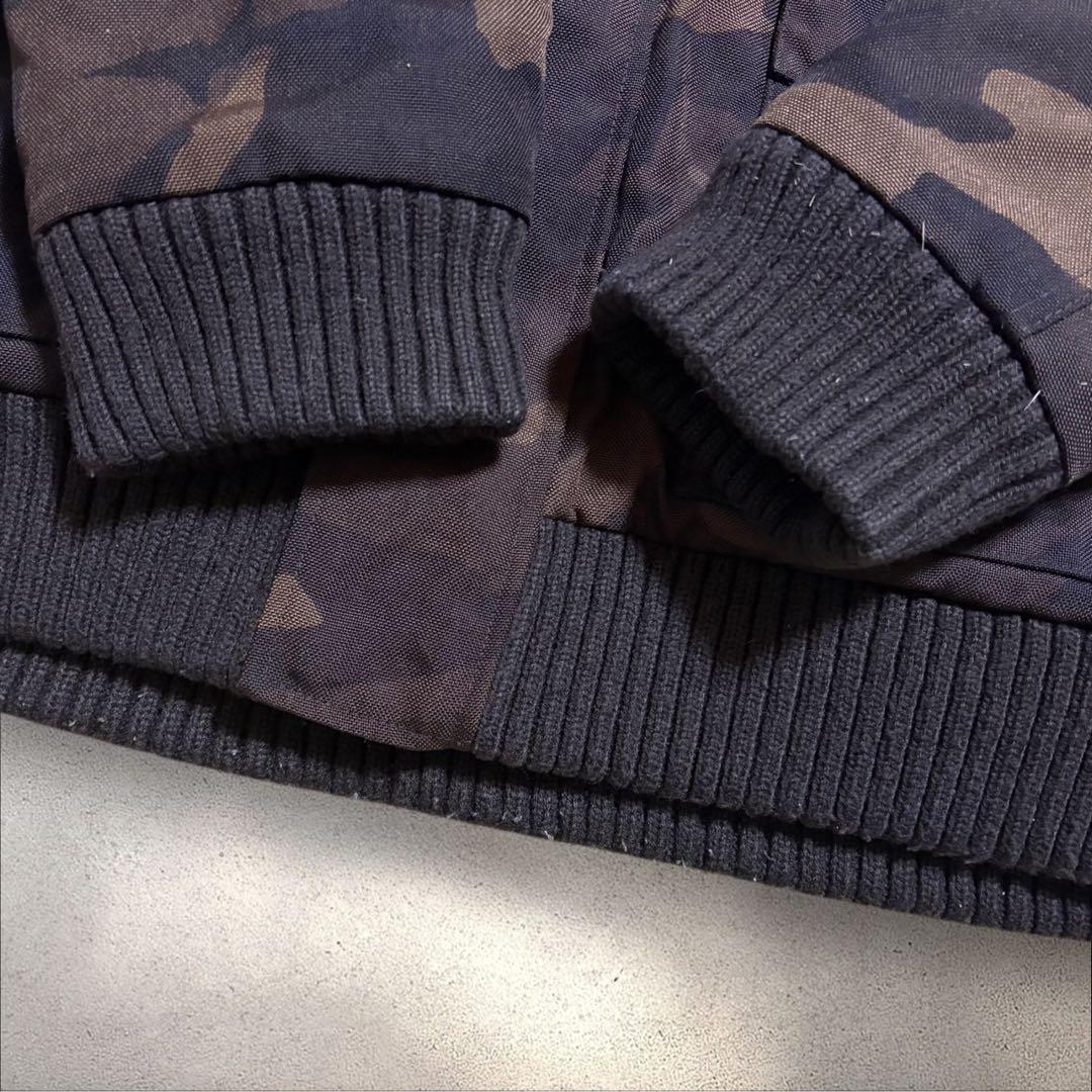 【N94】Carhartt 中綿ジャケット 迷彩 XXLビッグサイズリブネック
