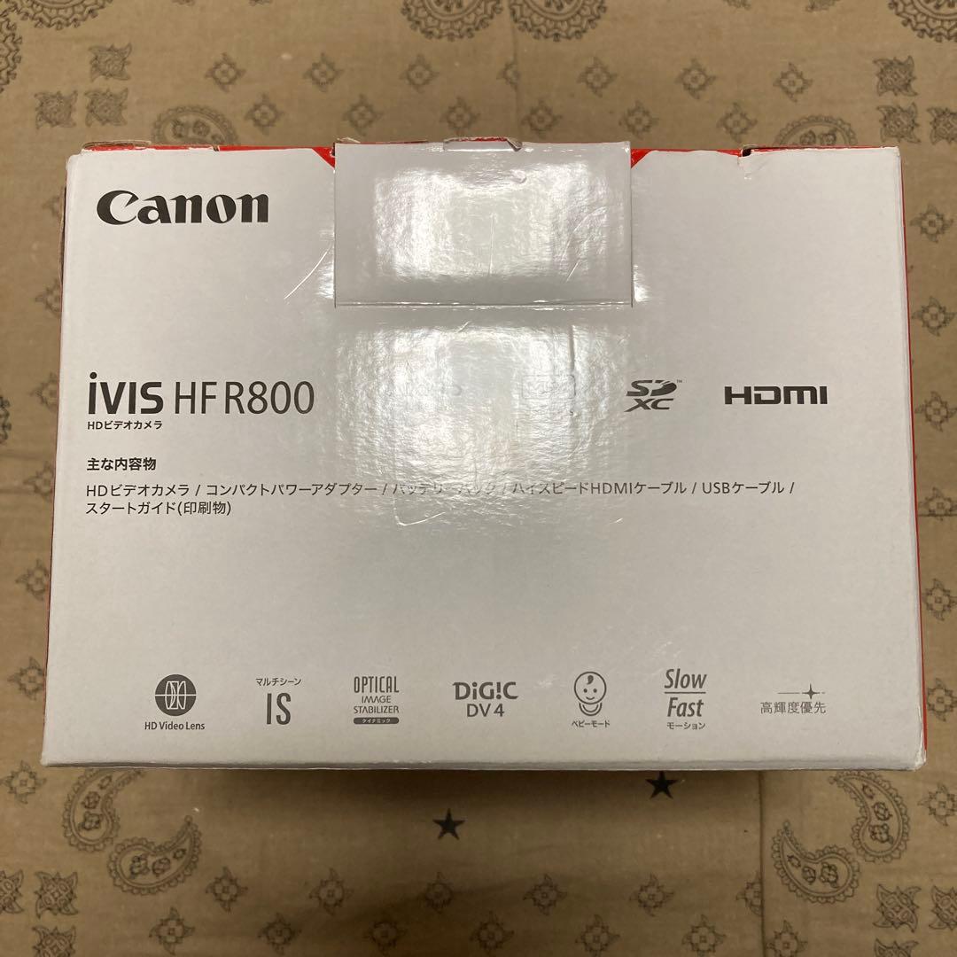 ほぼ新品 Canon iVIS HF R800 ホワイト ビデオカメラ