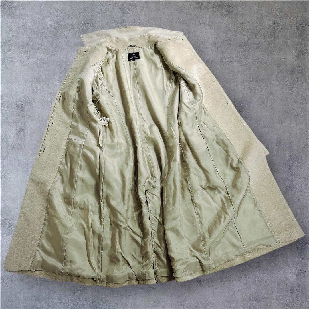 23区　ロングコート　カシミア　アンゴラ混　ロングコート　ライトベージュ