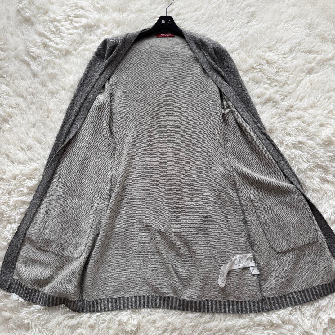 カシミヤ混✨MaxMara STUDIO ウール ロングカーディガン ベルト