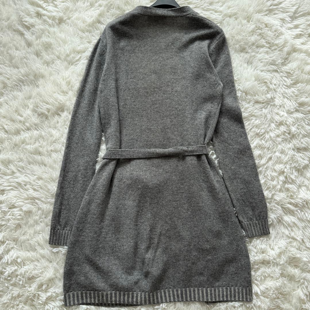 カシミヤ混✨MaxMara STUDIO ウール ロングカーディガン ベルト