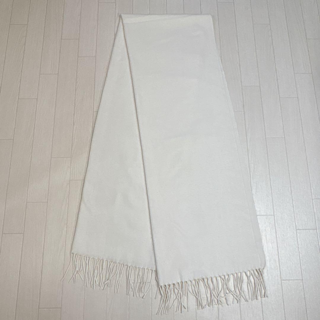 タグ付き 23AW La Totalite カシミヤストール ホワイト系