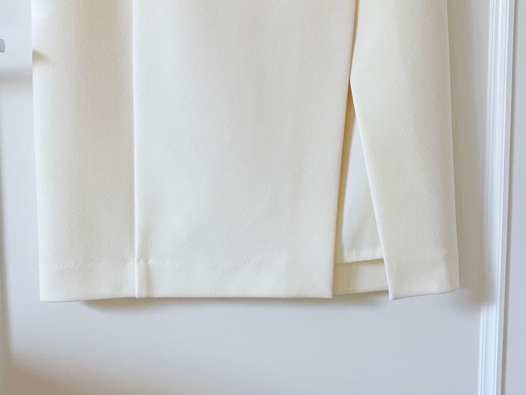 定価2.5万　美品　ブレンヘイム　ジョーゼット　ロングタイトスカート　ホワイト