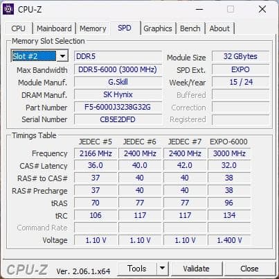 【確認済】G.SKILL TRIDENT Z5 DDR5-6000 64GB