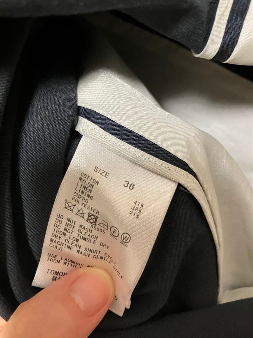 値下げトゥモローランドコレクション　スパークツイルノーカラーコート