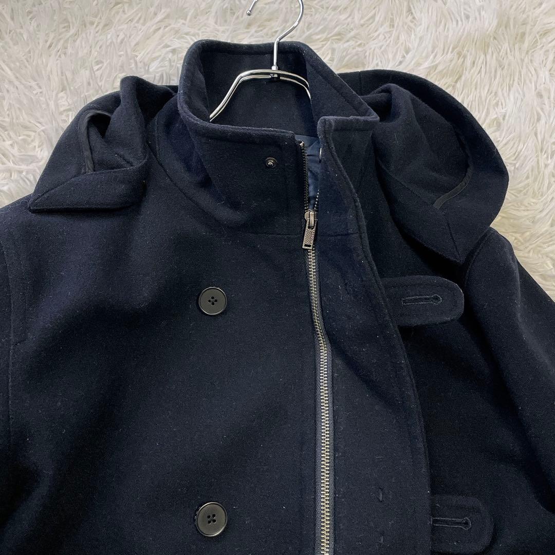美品✨人気の50サイズ✨LACOSTE ラコステ ウールダッフルコート ブラック