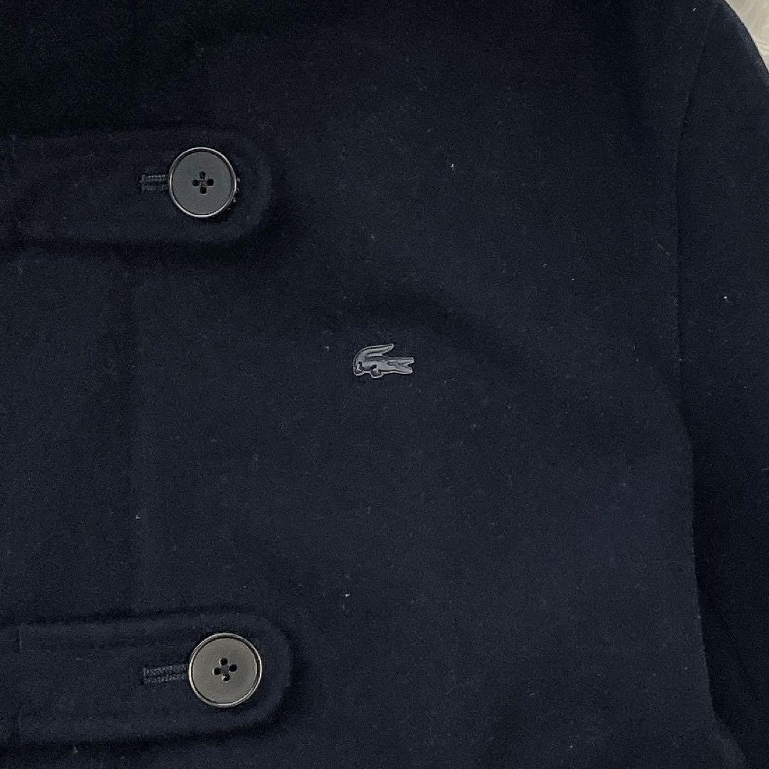 美品✨人気の50サイズ✨LACOSTE ラコステ ウールダッフルコート ブラック