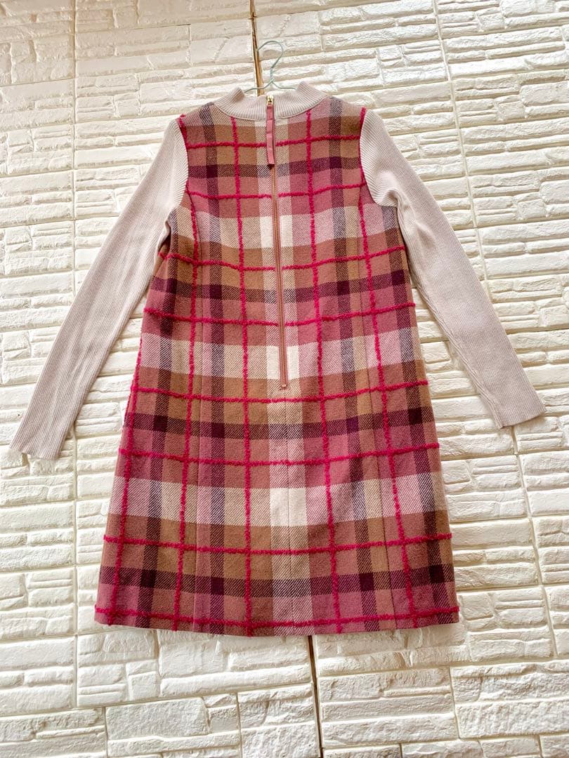限定品 ツイードワンピース ピンク