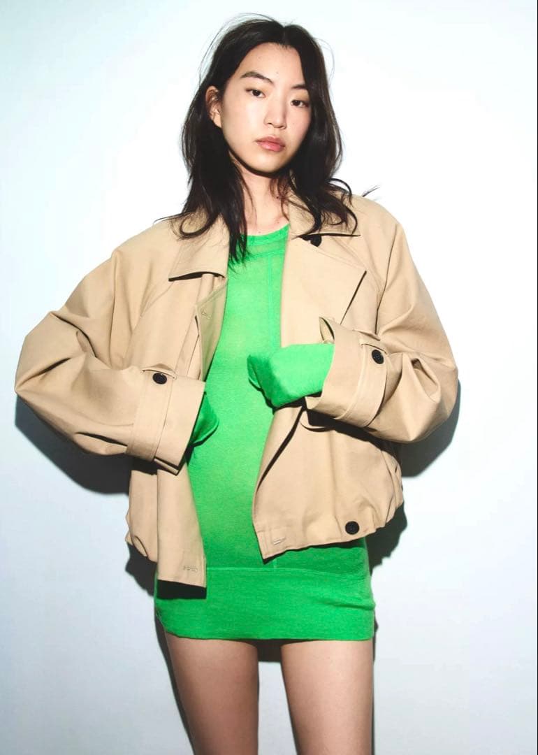 【ZARA】ザラXS ショートバルーントレンチコート ショートコート ジャケット