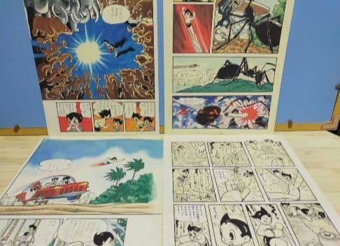 手塚治虫 鉄腕アトム 複製原画 10枚セット カラー原稿 店頭販売なし特製封筒付