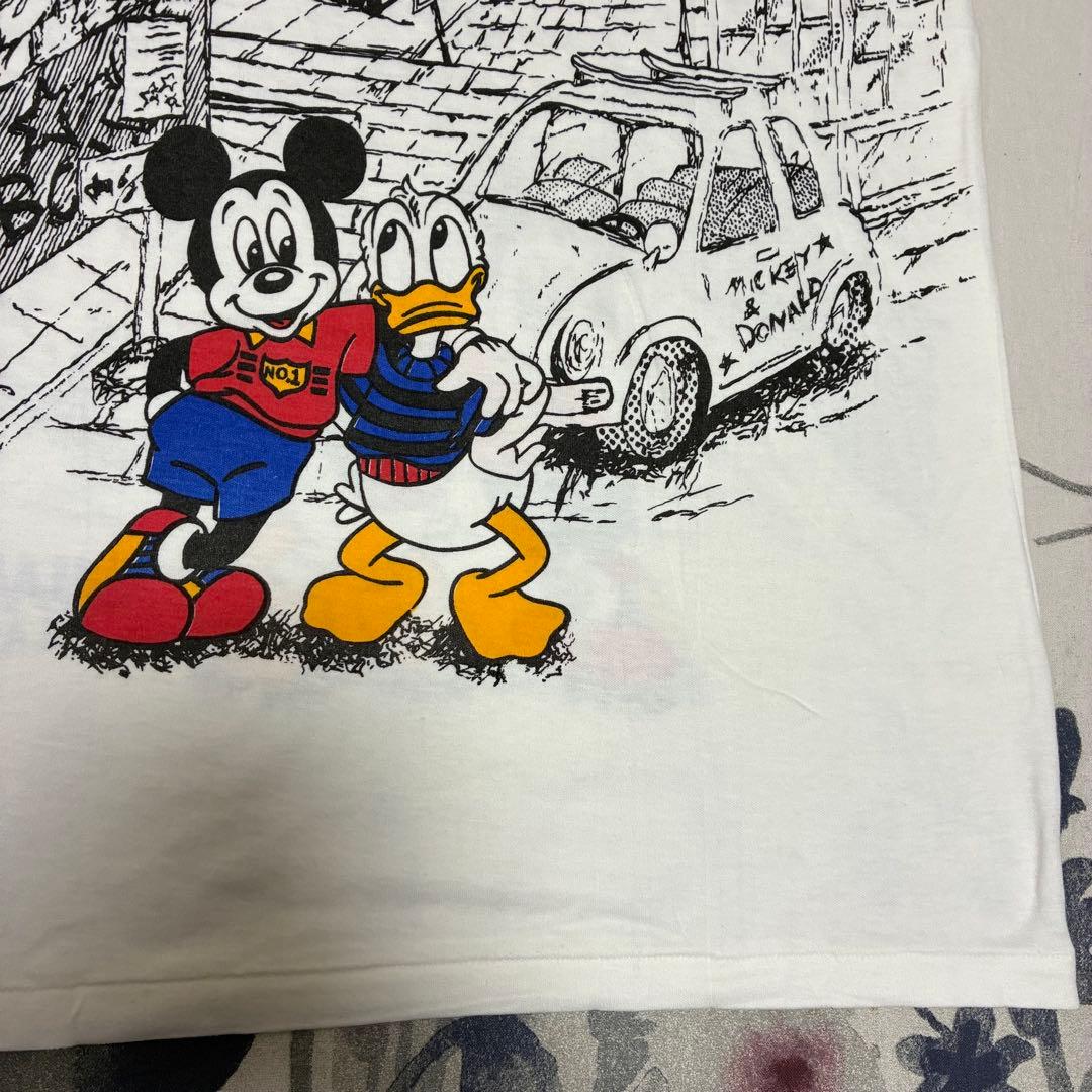 ビンテージ　ディズニー　グアム　USA ミッキー ドナルド　車　半袖　Tシャツ