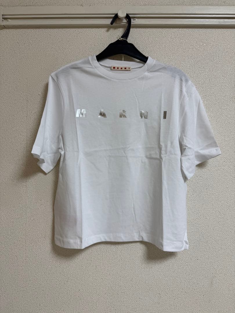 大人もOK MARNI ロゴプリント Tシャツ 14Y 160cm ホワイト