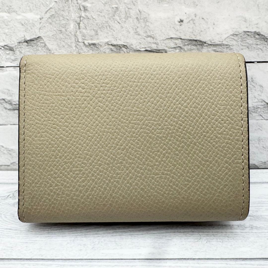 【美品】ボナベンチュラ 三つ折り財布 スモール ウォレット ベージュ　レザー