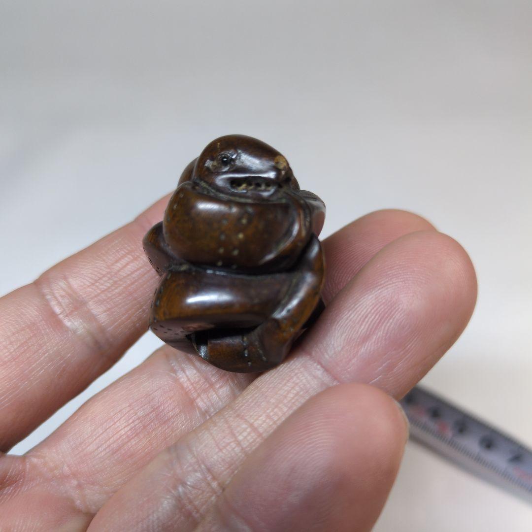 蛇　根付　緒締め玉　緒締玉　骨董　提げ物　印籠