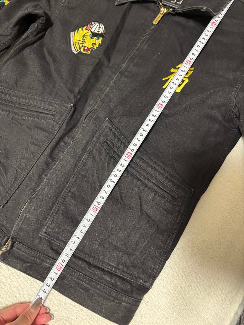 【SAMURAI JEANS】刺繍入り ジップジャケット ブラック 長袖