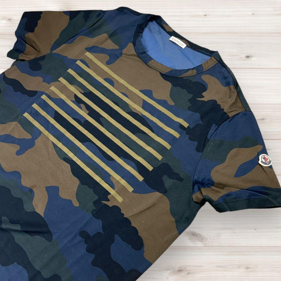 美品✨MONCLER 迷彩 Tシャツ XL カモフラ ロゴ 正規品 モンクレール