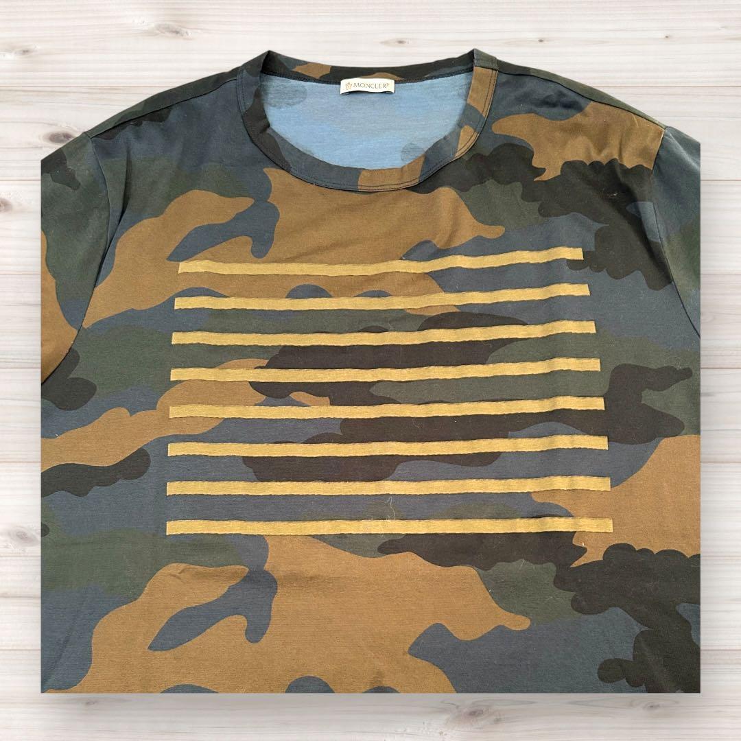 美品✨MONCLER 迷彩 Tシャツ XL カモフラ ロゴ 正規品 モンクレール