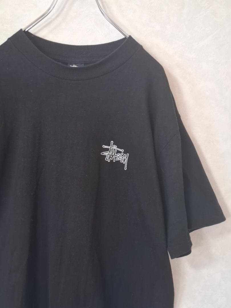 OKAY様 USA製 90s Stussy ドラゴン 紺タグ L 黒 ストゥーシ