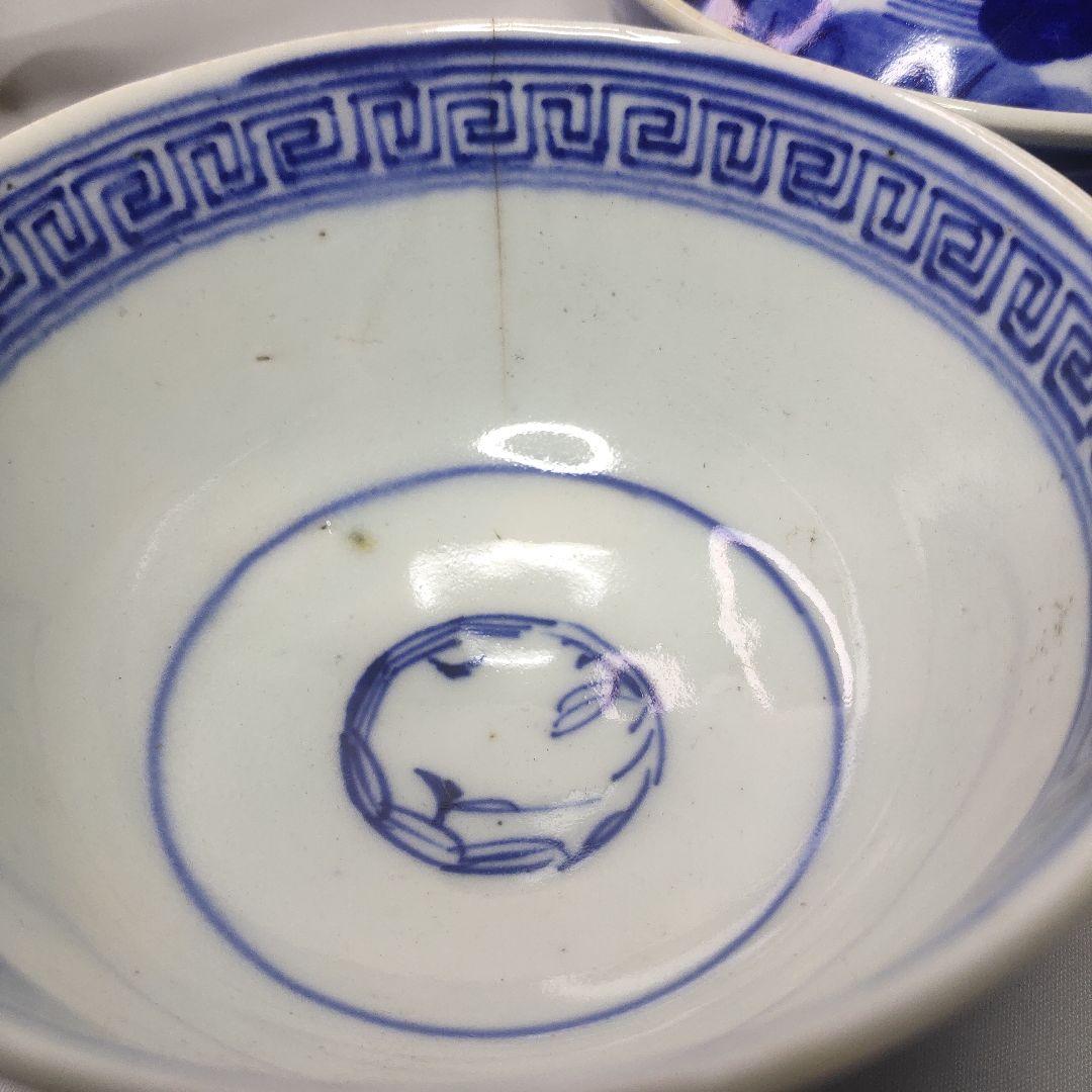 古伊万里焼 蓋付茶碗5客 明治骨董 手作り 旧家蔵出し アンティーク 陶芸品
