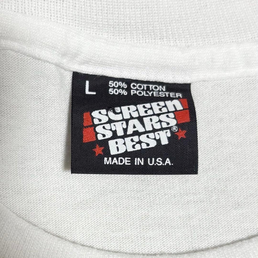 90sUSA製古着　ヴィンテージ　Tシャツ　気球　競馬　アート　シングルステッチ