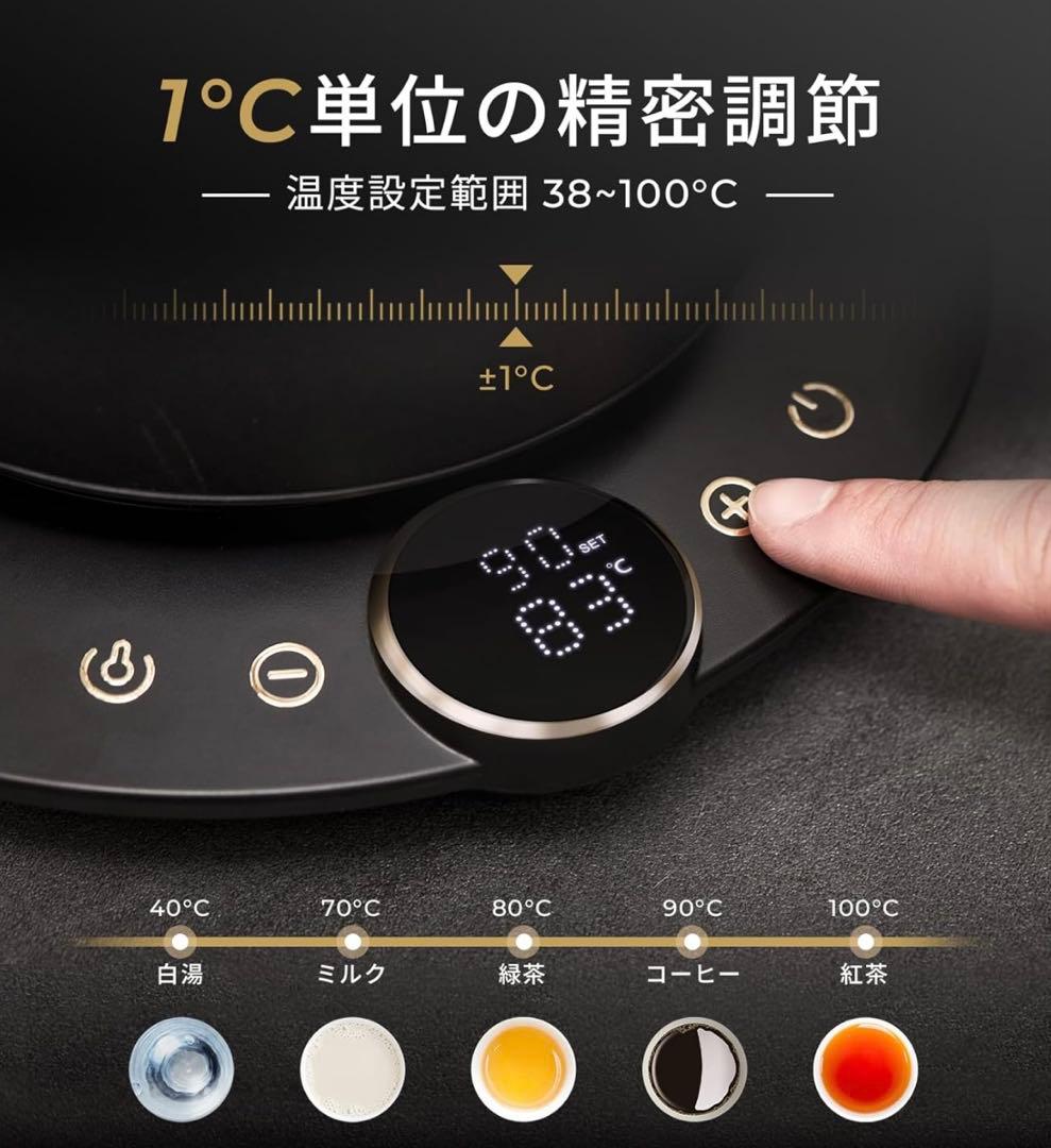 EPEIOS ブラック 電気ケトル