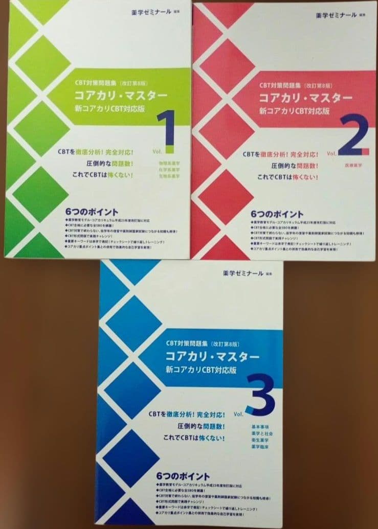 コアカリ 重点ポイント集& コアカリマスター 全6巻 セット 改訂第8版 薬剤師