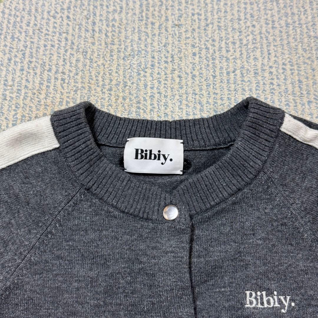 トップス bibiy TRACK CARDIGAN GRAY