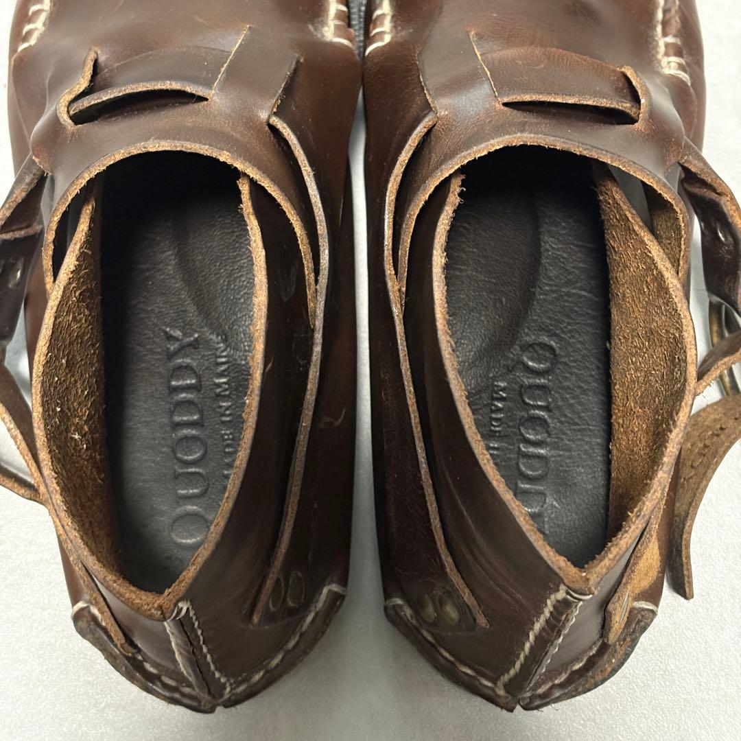 QUODDY リングブーツ モカシン【US8】ブラウン 本革 ハンドメイド