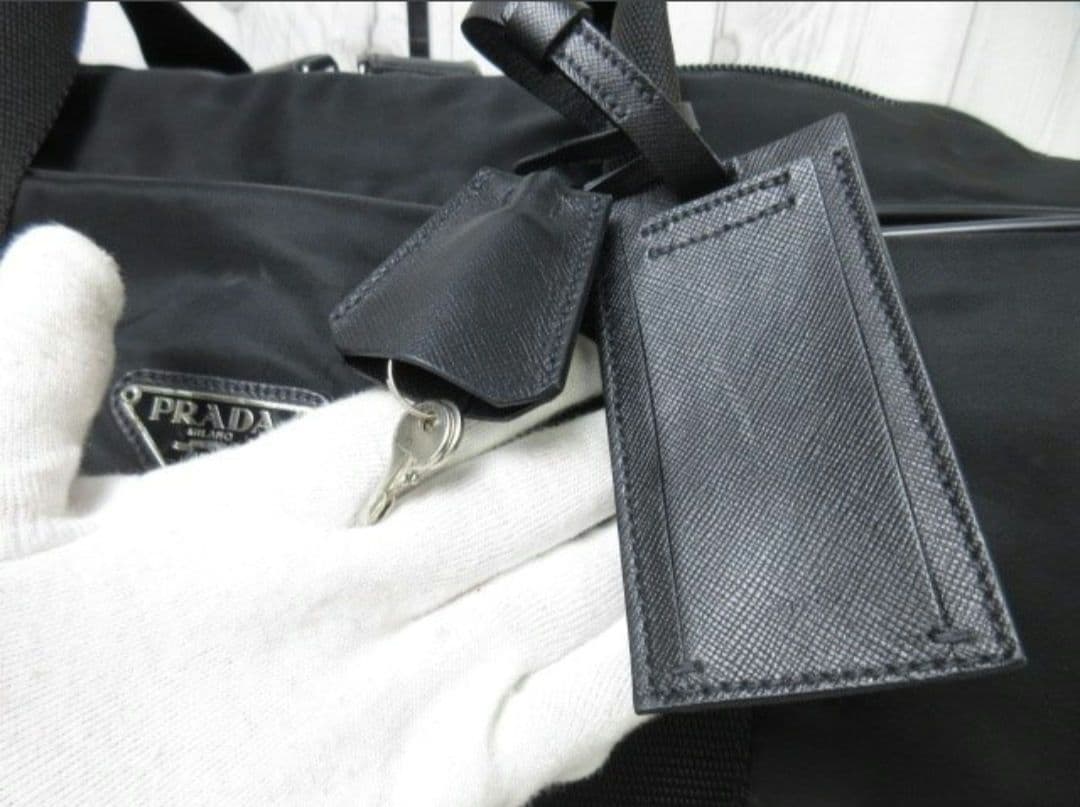 極美品 PRADA プラダ ボストンバッグ ショルダーバッグ バッグ 黒