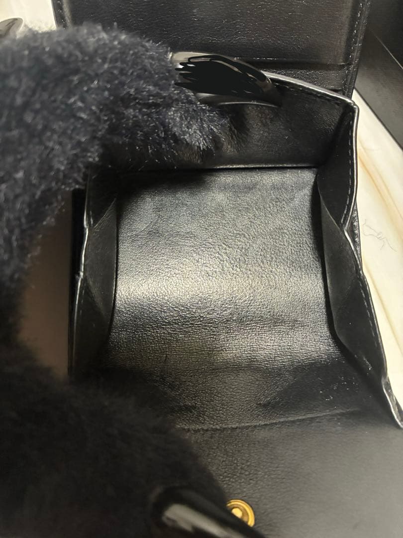 SAINT LAURENT ギャビー ブラック コンパクト 三つ折り財布