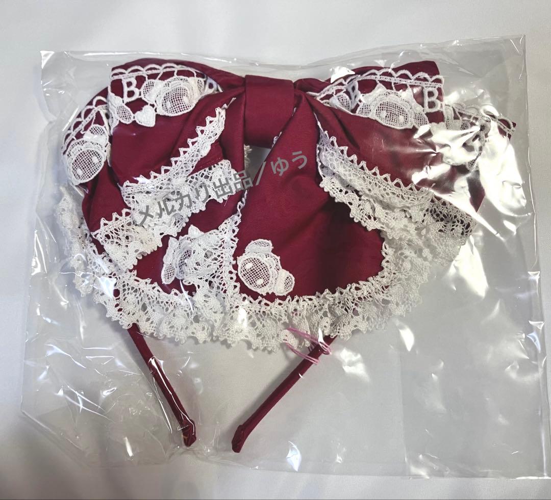 くみゃちゃんのHeart Sugar Decorationカチューシャ　エンジ