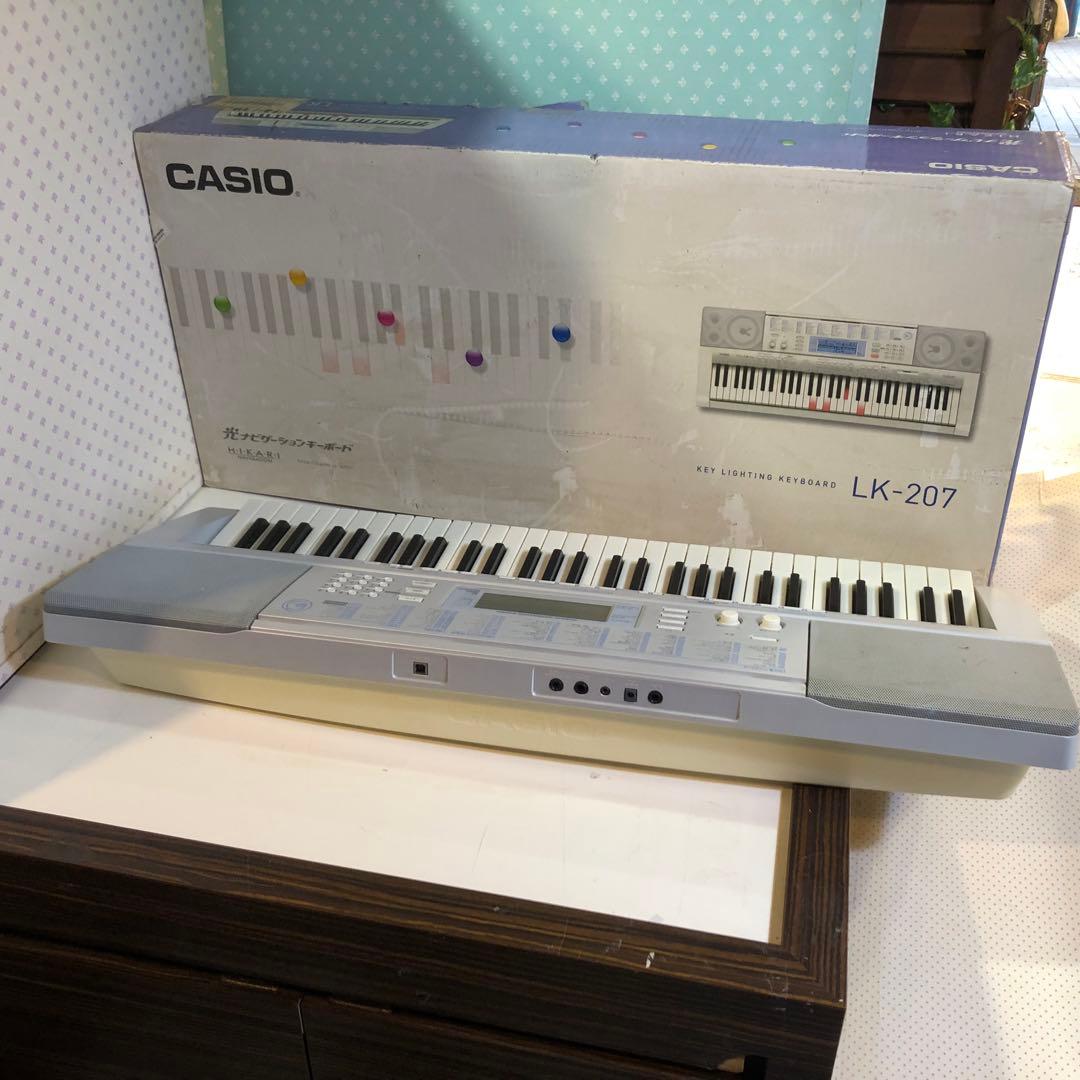 CASIO カシオ 電子 ピアノ キーボード LK-207 光ナビゲーション