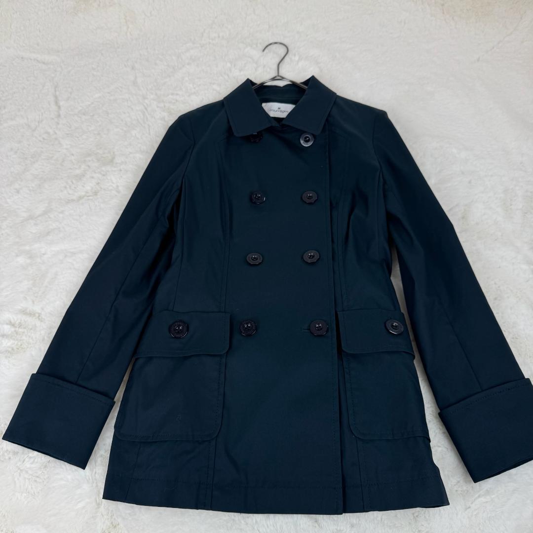 美品　Courrèges　トレンチコート　ベルト付き　ボタン　38サイズ　綿混