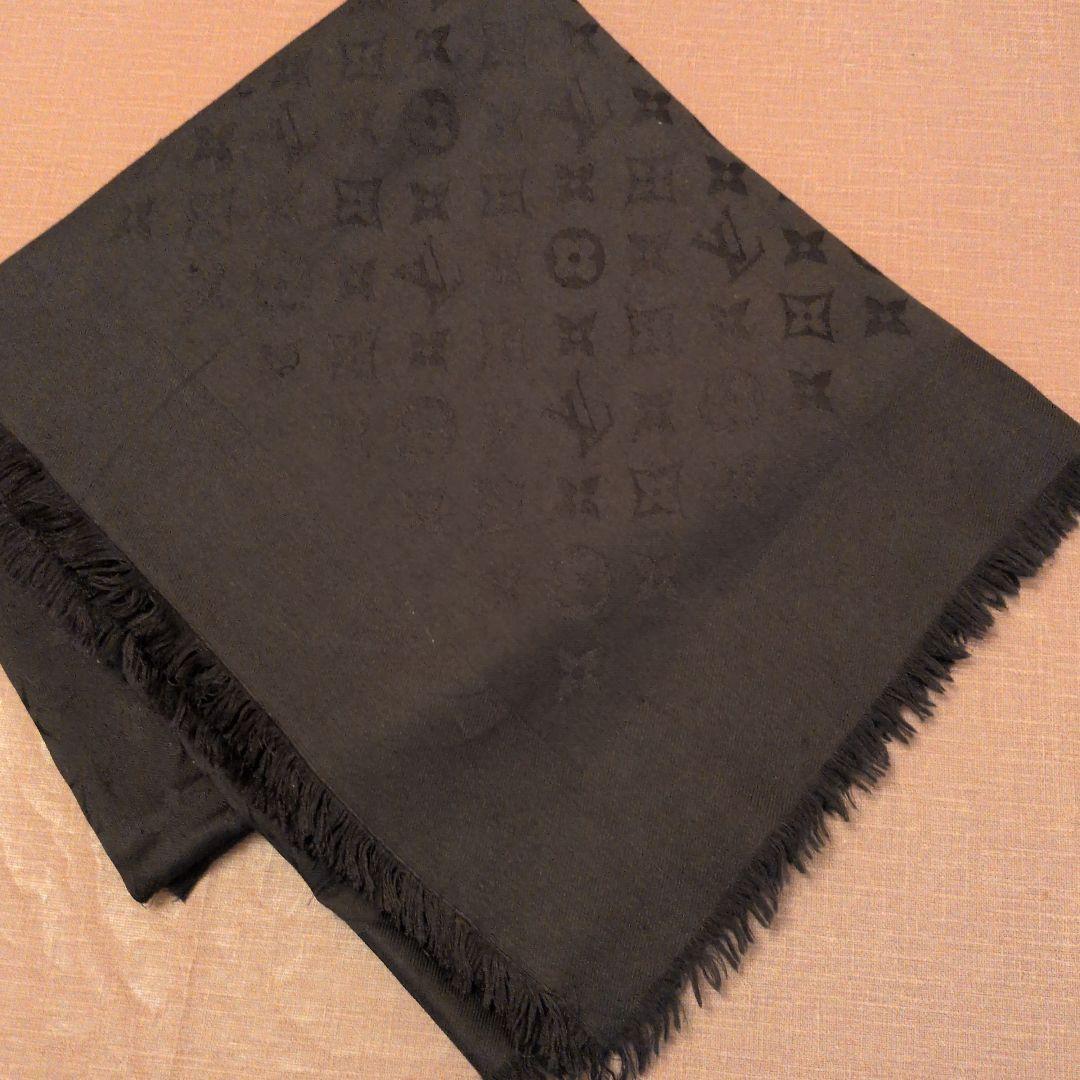 LOUIS VUITTON ブラック ストール　kkk☆