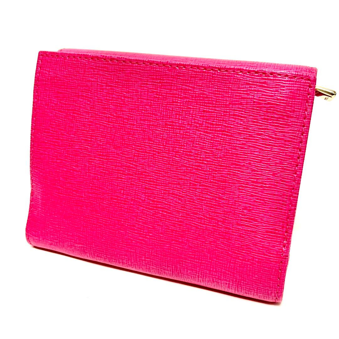 フルラ FURLA 二つ折り財布 ピンク 本革